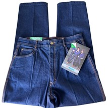 PS GITANO High Waisted Mom Jeans sz 16 Short Tapered Deadstock Dark Wash Vtg 80s - £27.22 GBP
