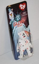 Ty Teenie Beanie Babies Glory the Bear Red White Blue Plush Soft Toy 1999 USA - £6.90 GBP