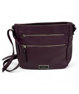 Nicole Miller Plum Crossbody Bag With Multiple Zipper Compartments &amp; Adj... - $44.56