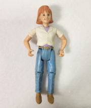 Fisher-Price Loving Family 1998 Mom Mother Figure Blue Pants Red Brown H... - $9.49