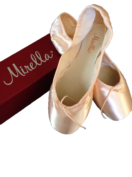 Mirella Academie Ms101ac Pointe Ballet Shoes Pink, Sz 7.5, 1x Nib Orig. $80 - $31.34