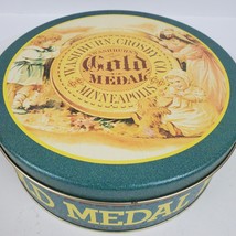 Vintage Gold Metal Flour Tin EMPTY 7x2.5 Inch Collectible - $16.83