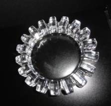 HEAVY CLEAR GLASS SPROCKET 7.5" DIAMETER  ASHTRAY image 3