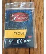 Scientific Anglers TROUT tapered Leader 9ft 0X 14.9Ib Ships N 24h - $12.85