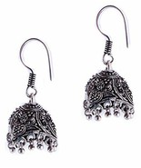 Rajasthani JHUMKA Silver Look Oxidised Chandelier Earrings (Jhumki) FREE... - £8.50 GBP