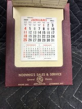 NOS Vintage 1953 Noennigs Sales Attenburg, MO Advertising Desk Top Calendar - £21.44 GBP