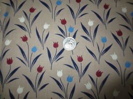 3438. House &#39;n Home Tulip Cotton Or Blend Upholstery Fabric - 45&quot; X 1-7/8 Yds - $11.88