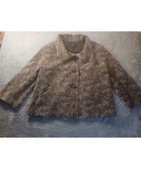 Talbots Leopard Cheetah Print  Jacket Blazer Chic Casual Mob Wife Size 12 - $29.10