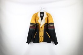 Vintage 90s Streetwear Mens Medium Distressed Southwestern Suede Leather Jacket - £78.91 GBP