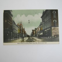 Antique Richmond Indiana Postcard Main Street Looking West From 9th UNPOSTED - £7.98 GBP