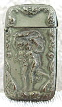 Antique Art Nouveau Match Safe Case Vesta Box Repousse Figures  - £70.43 GBP