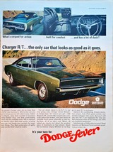 Dodge FEVER-CHRYSLER-CHARGER R/T-COMFORT-1968 Vintage Print Ad - $10.26