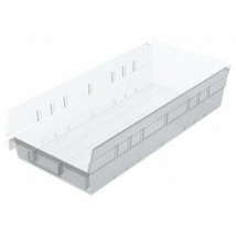 Akro-Mils 30158Sclar Shelf Storage Bin, Clear, Plastic, 17 7/8 In L X 8 ... - £23.97 GBP