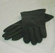 Fownes Black Genuine Leather 100% Pure Cashmere Lined Winter Gloves Size... - £23.36 GBP