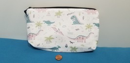 Cosmetic Zip Bag, Toiletry Bag Women, Boho Makeup Bag, Dinosaur Bag, Elegant Pal - £11.99 GBP