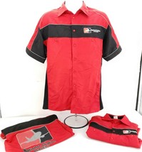 National Aviation Academy Men Red Button Up Short Sleeve Shirt M Superio... - £40.23 GBP