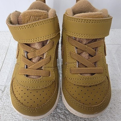 Nike Court Borough Mid 'Wheat' Toddler Size 5C Shoes 870027-701 Athletic Item image 5