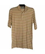Bobby Jones Polo Golf Shirt Size XS Tan White Blue Striped Made In Italy... - £12.63 GBP