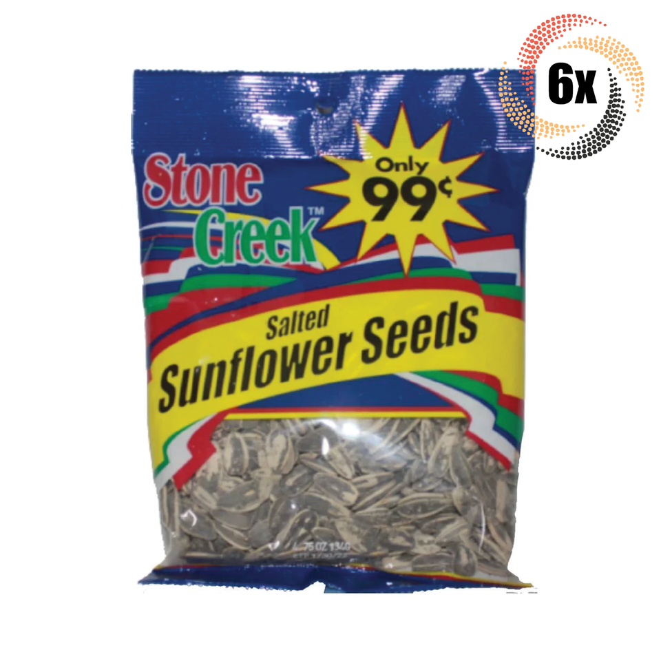 6x Bags Stone Creek High Quality Salted Sunflower Seeds | 4.75oz | Fast ... - $17.87