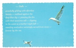 Birds Sea Gulls Poem Inspirational Postcard Dexter Press Animal - £7.68 GBP