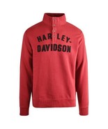 Harley-Davidson Men&#39;s Sweatshirt Cabernet Red Racer Snap Front Mockneck ... - £49.78 GBP