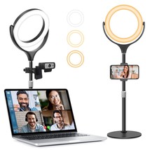 Ring Light Computer For Video Conferencing Zoom Meeting, Desk Ring Light... - £48.76 GBP
