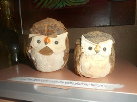 Miniature Owl Hand Made From Woodland Materials Dried Mushrooms Tree Bark OOAK - £8.60 GBP