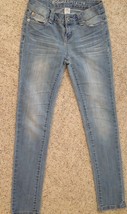 Blue Asphalt Womens Jeans Size 0 25x28” Stretch Low Rise Skinny Blue Preowned - £7.08 GBP