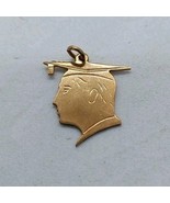12k Gold Filled GRADUATION MALE FACE HEAD W/ MORTARBOARD CHARM - €17,04 EUR
