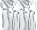 Clear Plastic Cutlery Set - (Bulk Pack 360 Pcs) Plastic Utensils Heavy D... - £30.25 GBP