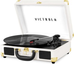 Victrola Vintage 3-Speed Bluetooth Portable Suitcase Record Player with Built-in - £62.64 GBP
