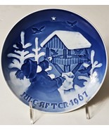 Rare Limited Edition 1967 Bing &amp; Grondahl Annual Jule Aften Porcelain Plate - £13.27 GBP