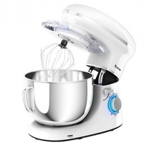 6.3 Quart Tilt-Head Food Stand Mixer 6 Speed 660W-White - Color: White - £127.94 GBP