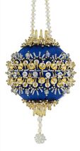 Cracker Box Inc Ornament Kit  Blue Satin Lace ( Royal Blue ball w/ gold ... - $28.95