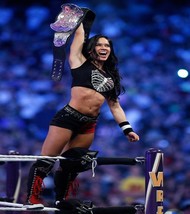 Aj Lee 8X10 Photo Wrestling Picture Wwe With Belt - $4.94