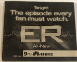 ER Tv Show Print Ad Vintage  TPA2 - $5.93