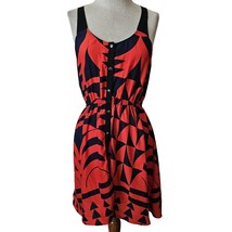 Red and Navy Mini Dress Size Small - £19.38 GBP