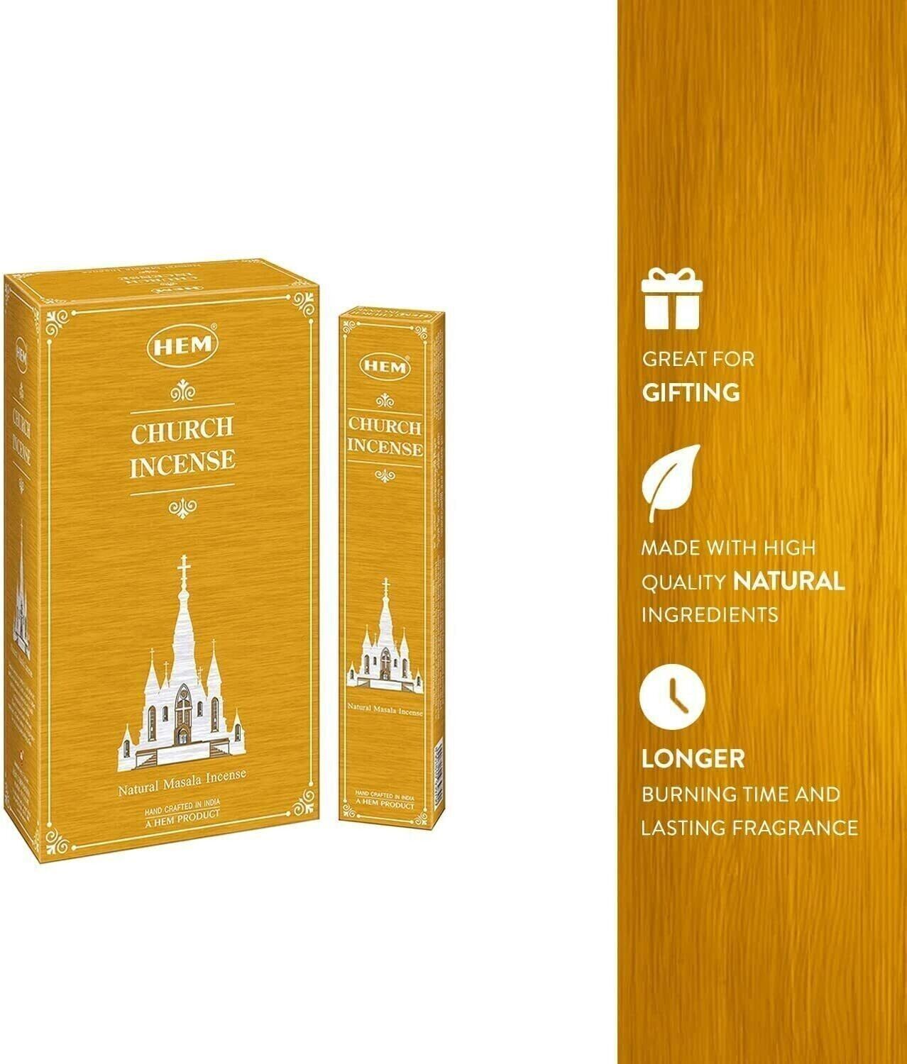 Hem Church Incense Sticks Natural Hand Rolled Masala Fragrances