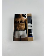 Boss by Hugo Boss Men&#39;s 3-Pk. Bold Design Logo Trunks Assorted-Small - $29.99