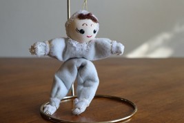 VTG Poseable Doll Pixie Ornament Child Boy Or Girl Bendable 4.5&quot; Felt - $11.40