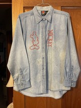 Vintage Mickey Unlimited Womens Classics Button Up Denim Shirt Large - £13.76 GBP