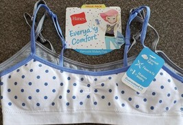 Two (2) Hanes Girls Bras ~ Adjustable Straps with Modesty Pads SMALL 6-6X ~ (25) - $11.30