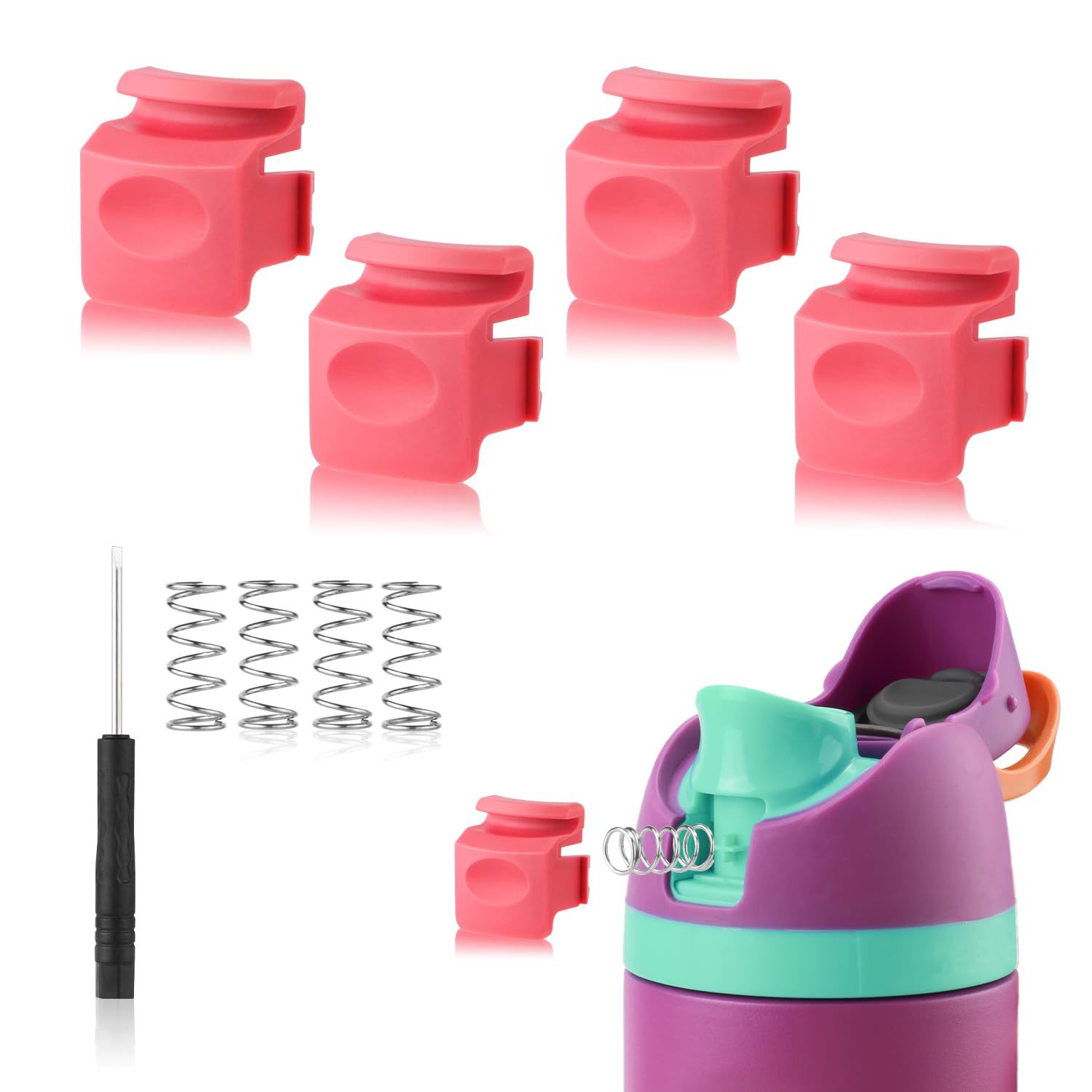 4Pcs Replacement Button Compatible With Owala Freesip 24Oz 32Oz, Water Bottle Li
