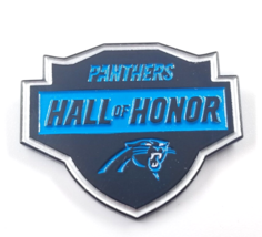 Carolina Panthers Hall of Honor Enamel Football Team Lapel Pin Black Blue White - £13.20 GBP