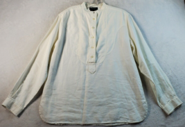 Lauren Ralph Lauren Shirt Womens Sz 10 White 100% Linen Long Sleeve Button Front - £12.04 GBP