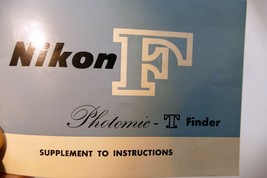 Nikon F Photomic-T FINDER Supplement to Instructions manual English EN - vintage - £36.95 GBP