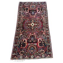 Handmade Antique Persian Sarouk Rug 2.1&#39; x 4&#39; (64cm x 122cm) 1910s - 1D150 - $13,602.79 MXN