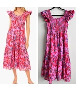 Tuckernuck | Paisley | Tuckernuck Smocked Red Floral Mallie Ruffle Dress M - $132.30