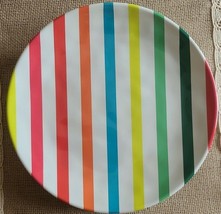 Zak Designs ~ Four (4) Melamine ~ Striped Design ~ 9&quot; Salad Plates - £23.52 GBP