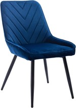 Techni Mobili Modern Contemporary Velvet (Set Of 2) Chair, One Size, Blue - £197.24 GBP